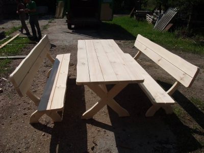 [:LT]Stalas su suolais[:en]Table with benches[:ru]Стол со скамьями[:]